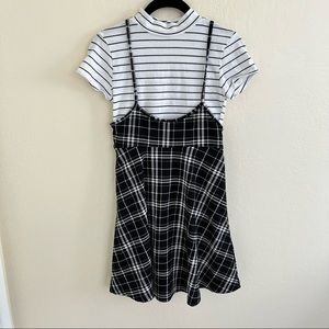 Plaid overall dress - Size Small